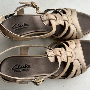 Clarks Bendables Beige Strappy Sandals